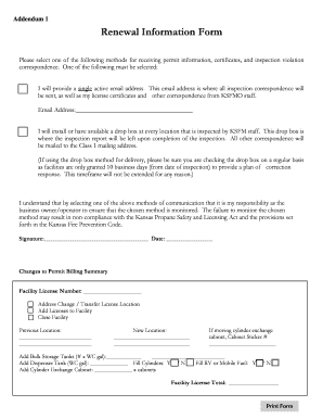 Kansas Propane Safety Renewal Form