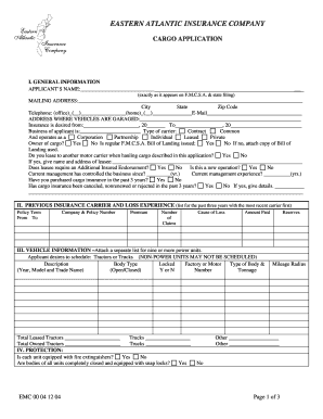 Cargo Insurance Application