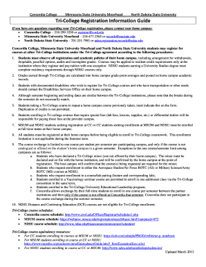 Tri-College Registration Form