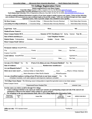 Tri-College Registration Form