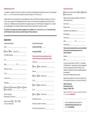 CISI International Student Insurance Application