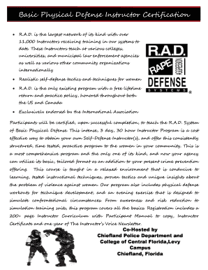 Rape Aggression Defense Instructor Certification