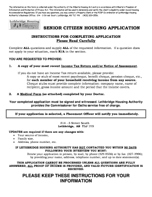 Senior Citizen Housing Application