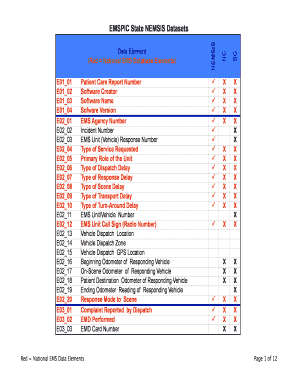 EMS Patient Care Report Form