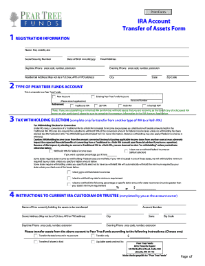 IRA Account Transfer of Assets Form