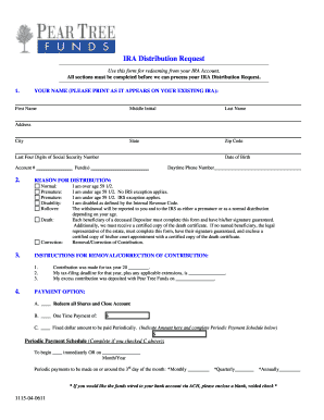 IRA Distribution Request Form