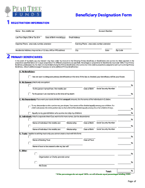Beneficiary Designation Form