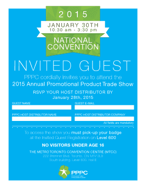 Invitation to 2015 Trade Show