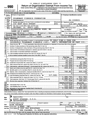 IRS Form 990 2012