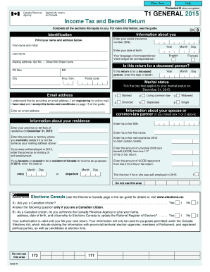 Canada T1 General Income Tax and Benefit Return