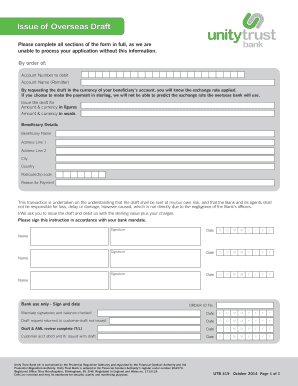 Overseas Draft Request Form
