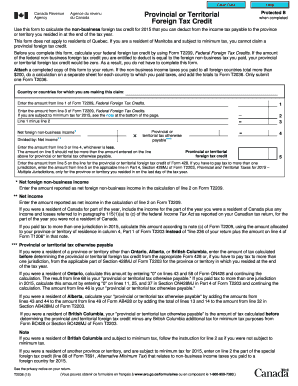 Provincial or Territorial Foreign Tax Credit Form