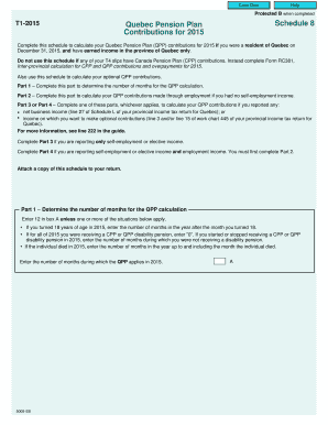 Quebec Pension Plan Schedule 8