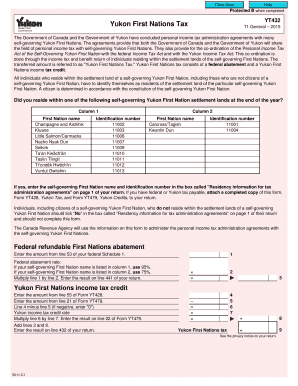 Yukon First Nations Tax Form YT432
