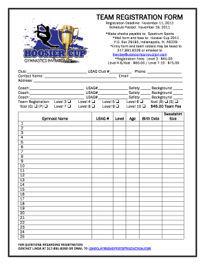 Team Registration Form