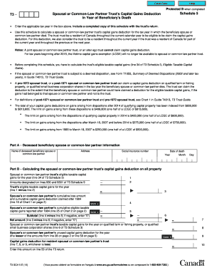 Spousal Trust Capital Gains Deduction Schedule