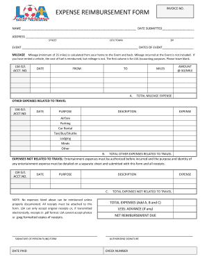 Expense Reimbursement Form