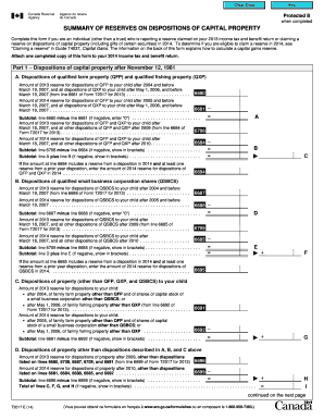 Canada Capital Gains Reserve Form
