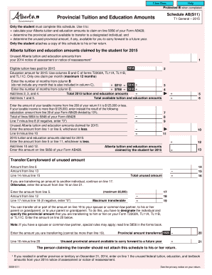 Alberta Tuition and Education Amounts Schedule