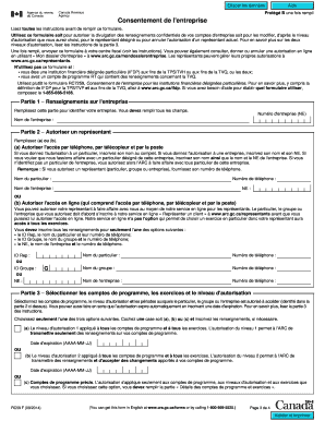 Consentement de l'entreprise
