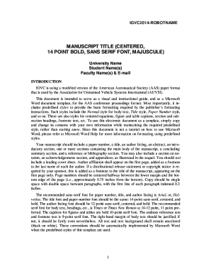 AAS Conference Proceedings Template