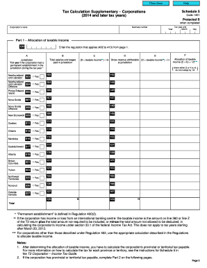 Tax Calculation Supplementary Schedule 5