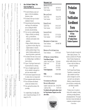 Victim Notification Enrollment Form
