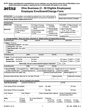 Ohio Employee Enrollment/Change Form