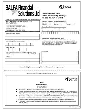 Direct Debit Instruction Form