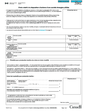 Formulaire T2107 de l'impôt sur le revenu