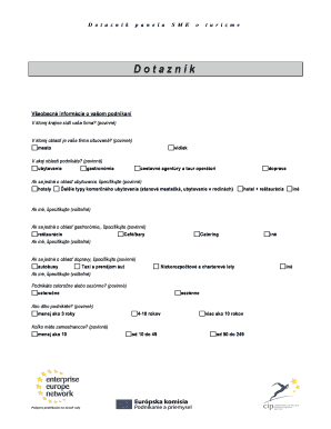 SME Tourism Survey Form