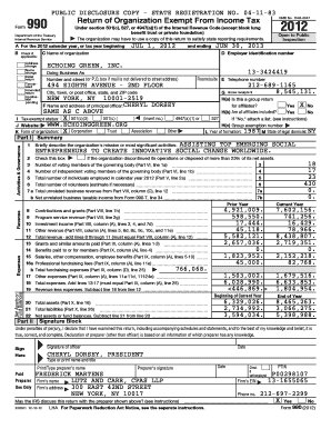 IRS Form 990 2012