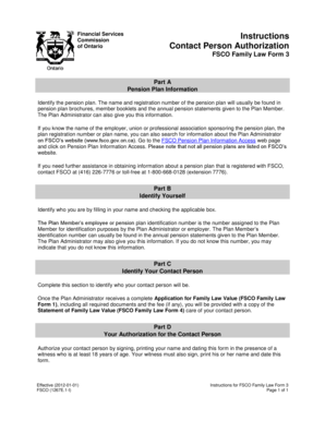 FSCO Family Law Form 3