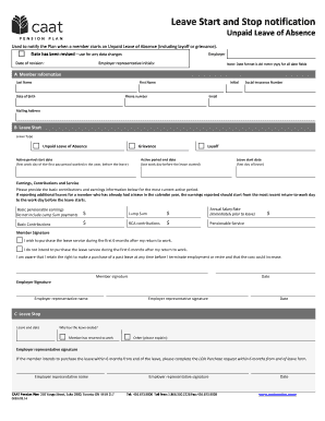 Unpaid Leave of Absence Notification