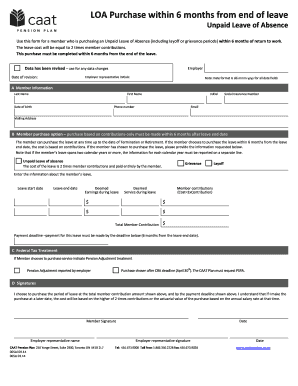 Unpaid Leave of Absence Purchase Form