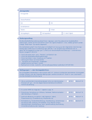 Offerte für eine Berufshaftpflichtversicherung für Unternehmensberater