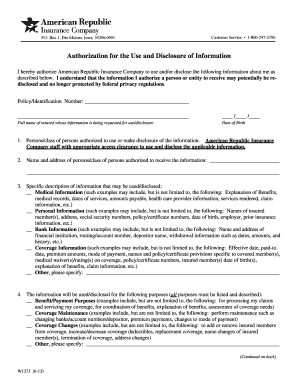 Authorization for Use and Disclosure of Information