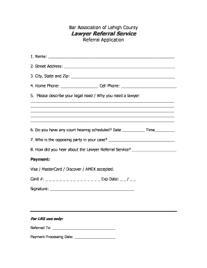 Lawyer Referral Service Application