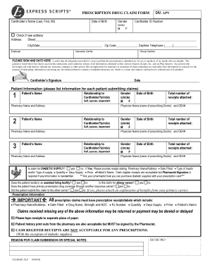 Prescription Drug Claim Form