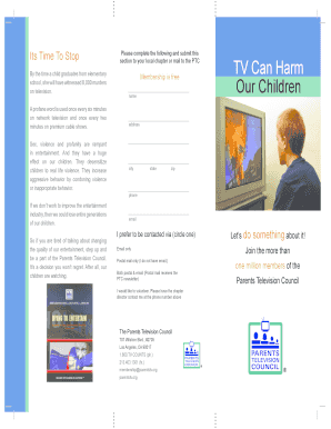Parents Television Council Membership Form