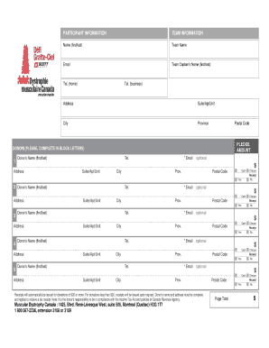 Muscular Dystrophy Canada Donation Form