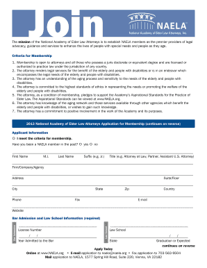 NAELA Membership Application
