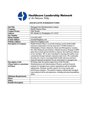 Job Bulletin Submission Form