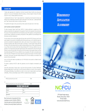 New Community Federal Credit Union Membership Application