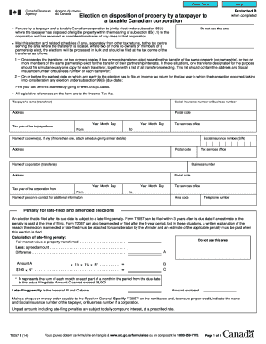 Canada Revenue Agency Form T2057