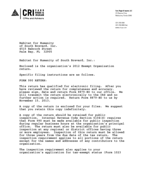 IRS Form 990 2012