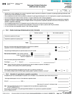 Schedule 16 Patronage Dividend Deduction