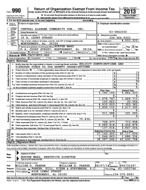Form 990 2013