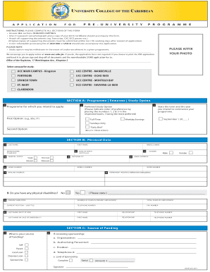 University Pre-University Program Application