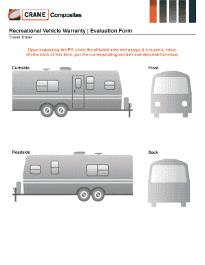Recreational Vehicle Warranty Evaluation Form